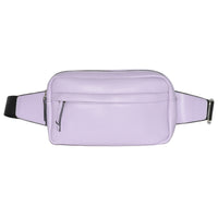 Nicci Waist Bag with Web Strap - Lilac-Main Zipper Compartment