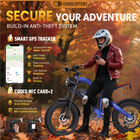 Gyrocopters Ocean Electric Dirt Bike for Adults - Speed 55 kmph - PAS Range 115 km -Blue-Anti-Theft GPS Tracker: This product comes with a free Anti-Theft GPS Tracker. Stay in control with enhanced security and real-time location monitoring. Whether you're commuting, parking in public spaces, or simply keeping tabs on your vehicle, GPS tracking adds a powerful layer of protection. The GPS Tracker is only compatible with iOS devices