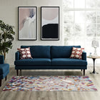 Modway Lavendula Triangle Mosaic Area Rug - 4 ft W x 6 ft L - Multicolored-Gripping Grooved Rubber Underside 