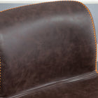 HOMCOM Counter Height Swivel PU Leather Bar Stools - Brown - 2 Pack-Lower footrest prevents legs dangling around  
