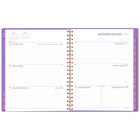 Mead 2027 Large Weekly/ Monthly Planner - 11-¼" H x 9" W - Colour Pop Grape - Bilingual-Page size: 11" H x 8-1/2" W