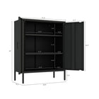 Manhattan Comfort Naomi 31.5" Modern Accent Cabinet - Black-Includes 2 Adjustable Shelves