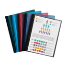 Staples Poly Report Covers - 5-Colour - 5 Pack-Three double-tang metal fasteners