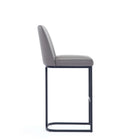 Manhattan Comfort Serena 17.71" Modern Leatherette Upholstered Barstool - Grey - 3 Pack-Made to Last. Commercial Grade Product