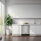 Kucht 24" Top Control Dishwasher - Stainless Steel-Stainless steel exterior and fully integrated console with concealed electronic touch controls that are located on top of the dishwasher LED display for a sleeker appearance