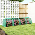 Outsunny 13' x 3' x 2.6' PE Mini Tunnel Greenhouse Steel Frame Zipped Doors- Lightweight frame allows easy mobility to change the location     
 