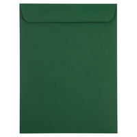 JAM Paper Open End Catalog Envelopes - 9" x 12" - Dark Green - 10 Pack -Colour: Dark Green