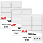 JAM Paper Mailing Address Labels, 2 x 4, White, 3 sets of 120 (4062901g)-Size: 4" x 2"