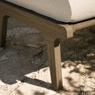 Modway Saratoga Outdoor Teak Ottoman - Pebble-Weather-Resistant Cushion