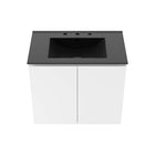 Modway Bryn 30" Wall-Mount Bathroom Vanity - White/Black-Soft-Close Doors