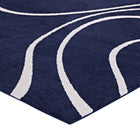 Modway Therese Abstract Swirl Area Rug - 5 ft W x 8 ft L - Navy/Ivory-100% Polyester Microfiber
