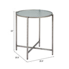 Zuo Vetro Side Table - Silver-3 year limited warranty
