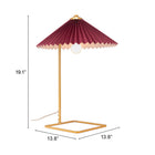 Zuo Charo Table Lamp - Red/Gold-7