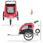 Aosom 2-in-1 Pet Stroller and Wagon - Red-Mesh windows and sunroof keep the area ventilated and allow pets to look outside 