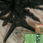 HOMCOM 5' Pencil Artificial Christmas Tree with Realistic Branches - Black-Material: Plastic 