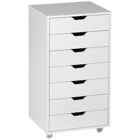 Vinsetto Mobile Letter/A4 Filing Cabinet with Drawers & Wheels - White-The tabletop can hold printers, scanners, or display personal items
