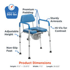 Journey SoftSecure 3-in-1 Commode Chair with Microban-SoftSecure cushioned ergonomic seat provides comfortable slip resistant support