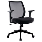 Staples Essentials Mesh Back Fabric Task Chair - Black-Weight capacity rated up to 275 lbs.