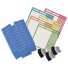 Charles Leonard Dry Erase Pocket Class Pack, Dry Erase Pockets, Dry Erase Cloths and Dry Erase Markers, Pocket Style w/Bullet Tip, Black, 90 Pieces-This convenient class pack has everything you need; durable dry erase pockets, markers and multi-purpose cloths.