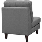 Modway Empress Upholstered Fabric Lounge Chair - Grey-Non-Marking Foot Caps