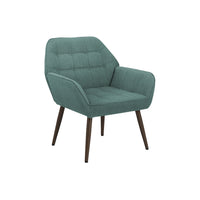Monarch Specialties Upholstered 33"H Contemporary Accent Chair With Walnut Metal Legs - Turquoise Fabric-This contemporary accent chair features comfortable foam cushioning and soft touch fabric, creating a cozy and inviting seating experience that enhances your space with a clean, contemporary look suited to any fashionable style.
