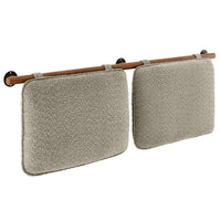 Modway Anela Wall-Mounted Chenille Upholstered King Size Headboard - Oatmeal Walnut-King Size Floating Headboard