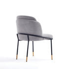Manhattan Comfort Flor 22.83" Modern Twill Weave Upholstered Dining Chair - Grey - Set of 2-Weight Capacity: 300 lb. Seat Height: 18.7"