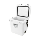RovR CoolR 25 Quart Hard Cooler with Shoulder Strap - Powder-DualSpout Plug makes draining simple and secure
