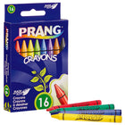 Prang Crayons - Standard Size - 16 Assorted Colours - 16 Pack-Crayons made with intense pigments provides bright colours and smooth laydown