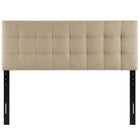 Modway Lily Upholstered Fabric Queen Headboard - Beige-Fiberboard and plywood frame