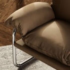 Modway Ansel Performance Velvet Accent Chair - Taupe-Cantilever Design