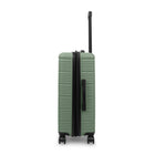 Swiss Mobility YVR Collection 26" Hardside spinner luggage - Hunter Green-Lined interior with dividing panel, practical pockets, and tightening straps to keep content organized and in place