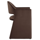 Modway Talia Performance Velvet Dining Armchair - Chocolate Brown-Floor Protecting Foot Pins