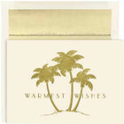 JAM Paper Christmas Cards Set - Gold Palm Trees - 18 Pack-Color: Gold Palm Trees