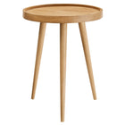 Modway Chiro Round Wood Side Table - Natural-Round End Table