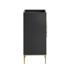 Modway Awaken 18" Bathroom Vanity Cabinet - Black-Fixtures Not Included