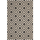 Modway Perplex Geometric Diamond Trellis Indoor/Outdoor Area Rug - 8 ft W x 10 ft L - Black/Beige-Geometric Diamond Trellis Area Rug