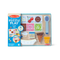 Melissa & Doug - Puzzle magnétique en bois Glaces - 16 pièces -Créez des coupes glacées, et garnissez des cornets et des pots avec ce puzzle en bois magnétique