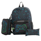 SMASH Junior Journey 3-Piece Backpack Set - Gamer-Insulated zippered lunch bag