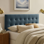Modway Emily Stain-Resistant Performance Velvet King Size Headboard - Cadet Blue-Wood Blend Frame