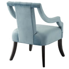 Modway Harken Performance Velvet Accent Chair - Light Blue - Set of 2-Dense Foam Padding