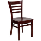 Flash Furniture HERCULES Series Ladder Back Mahogany Wood Restaurant Chair-Wood Chair