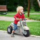 Qaba Baby Push Car with Music, Bubble - Cream White-Foot-to-floor design boosts walking skills and balance 
