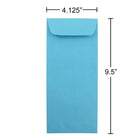 JAM Paper #10 Policy Envelopes, 4 1/8 x 9.5, Brite Hue Blue Recycled, 1000 Pack (15880B)-Opening: Open end