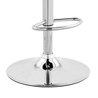 Armen Living Karter Adjustable Height Bar Stool in Black Faux Leather & Walnut Wood with Chrome Base-9