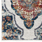 Modway Entourage Malia Distressed Vintage Floral Vintage Medallion Area Rug - 8 ft W x 10 ft L - Multicolored-100% Frise Polypropylene