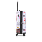 TUCCI Italy Paris Love Art 3-Piece Hardside Luggage Set-20" Carry-on Dimensions - Inner: 20" L x 13" W x 7.6" H, Outer: 22.8" L x 13.7" W x 8.2" H, Weight: 6.17 lbs