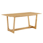 Modway Solara 71" Rectangle Wood Dining Table - Natural-71" Rubberwood Dining Table