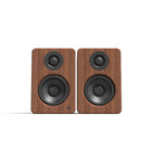 Kanto YU2 Powered Desktop Speakers with Built-in USB DAC - Walnut - 2 Pack-Features 3" drivers and 3/4" silk dome tweeters provide detailed mid-range and crisp highs