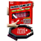 Imagination Farkel Game Set with Deluxe Rolling Tray-Deluxe durable dice tray with scoring combinations printed on felt